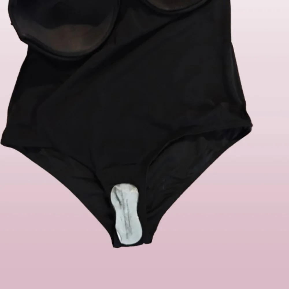 NEW Plus Size 1X Black One-Piece Swimsuit • Criss-Cross Bust • Spring/Summer